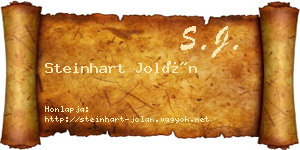 Steinhart Jolán névjegykártya